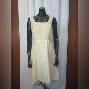 City Triangles Twee Embroidered Dress Juniors 13 Bow Dainty Coquette Preppy 90s